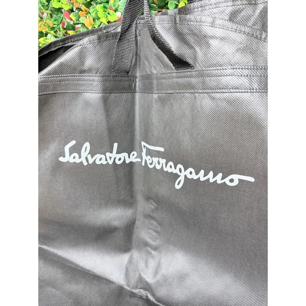 Salvatore Ferragamo Black Garment Bag Zippered Suit Cover with Handles Logo